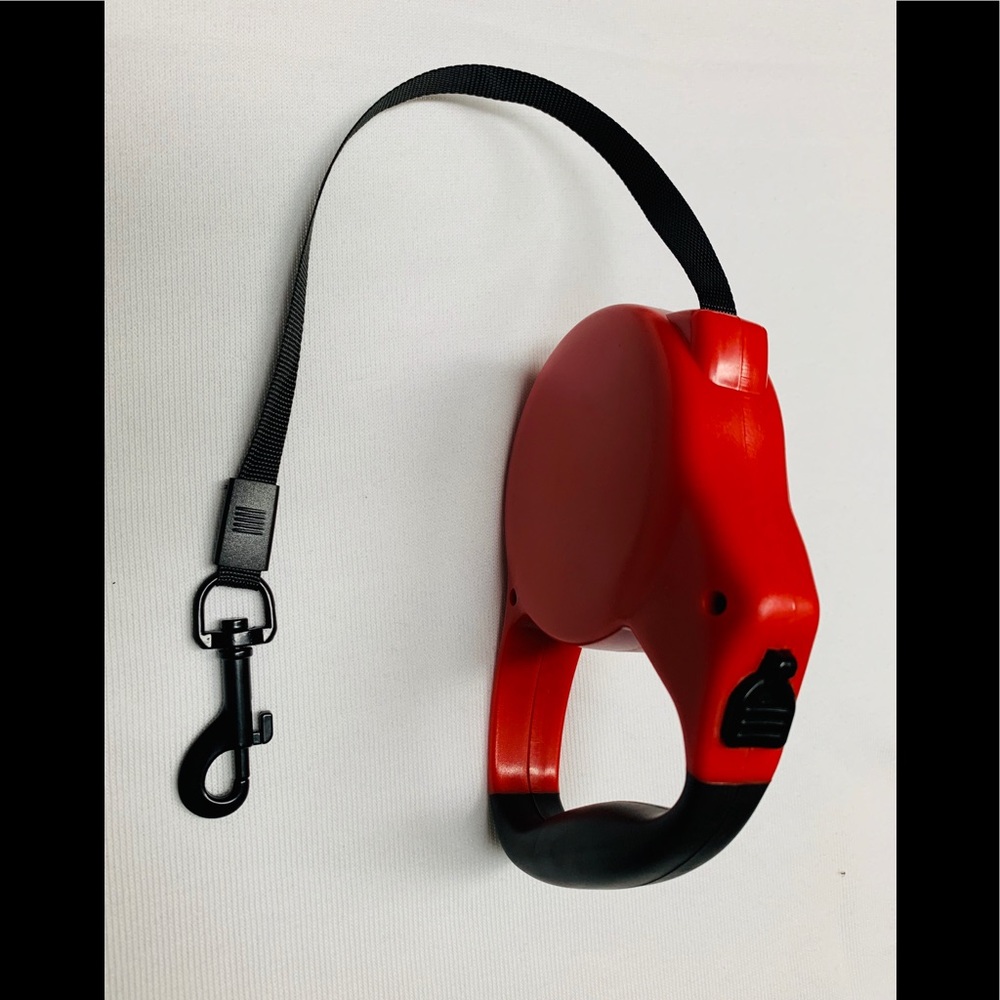 Tape Retractable Dog Leash, Red